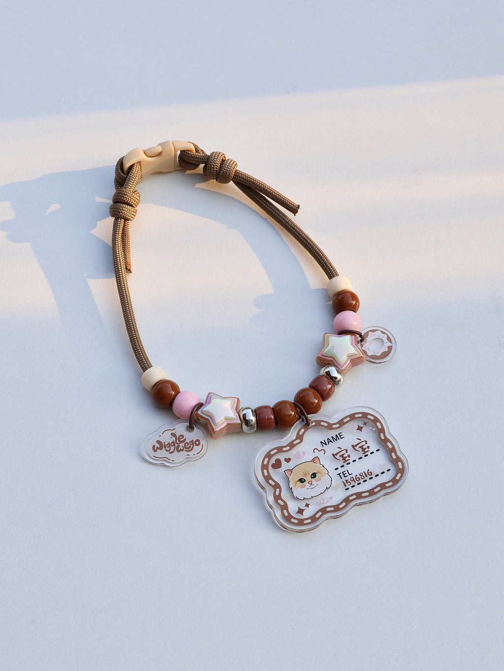Personalised ID Tag Necklace-Caramelised Nuts