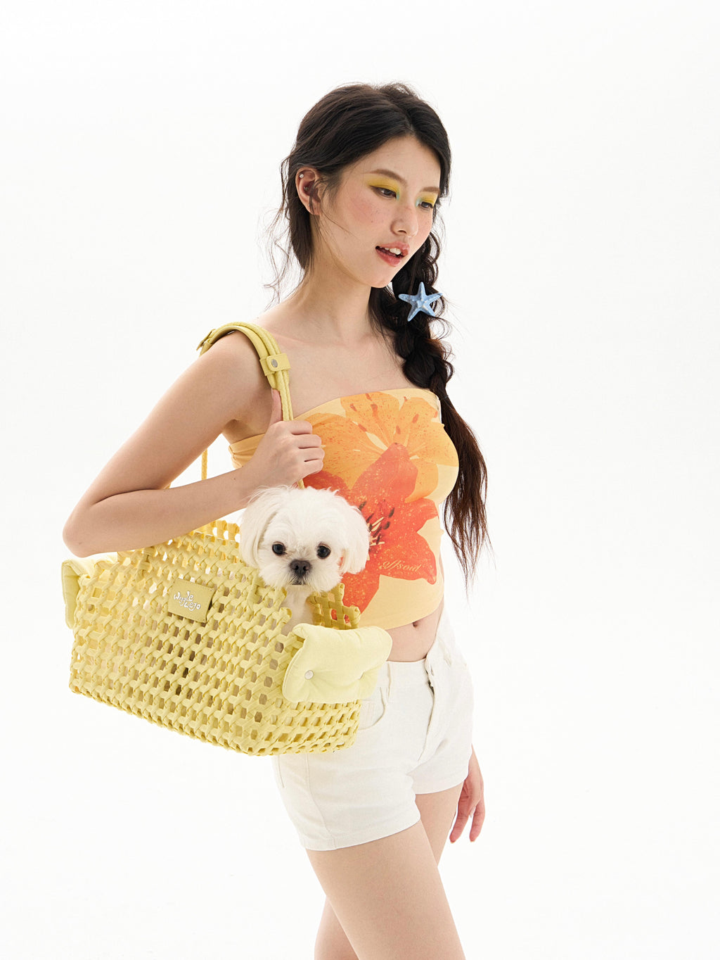Hand-Woven Tote Bag-Chick Yellow