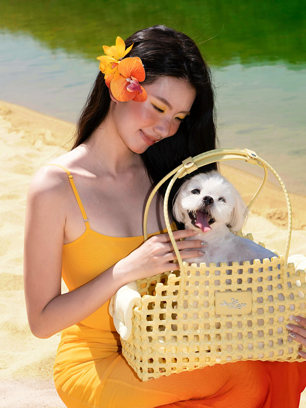 Hand-Woven Tote Bag-Chick Yellow