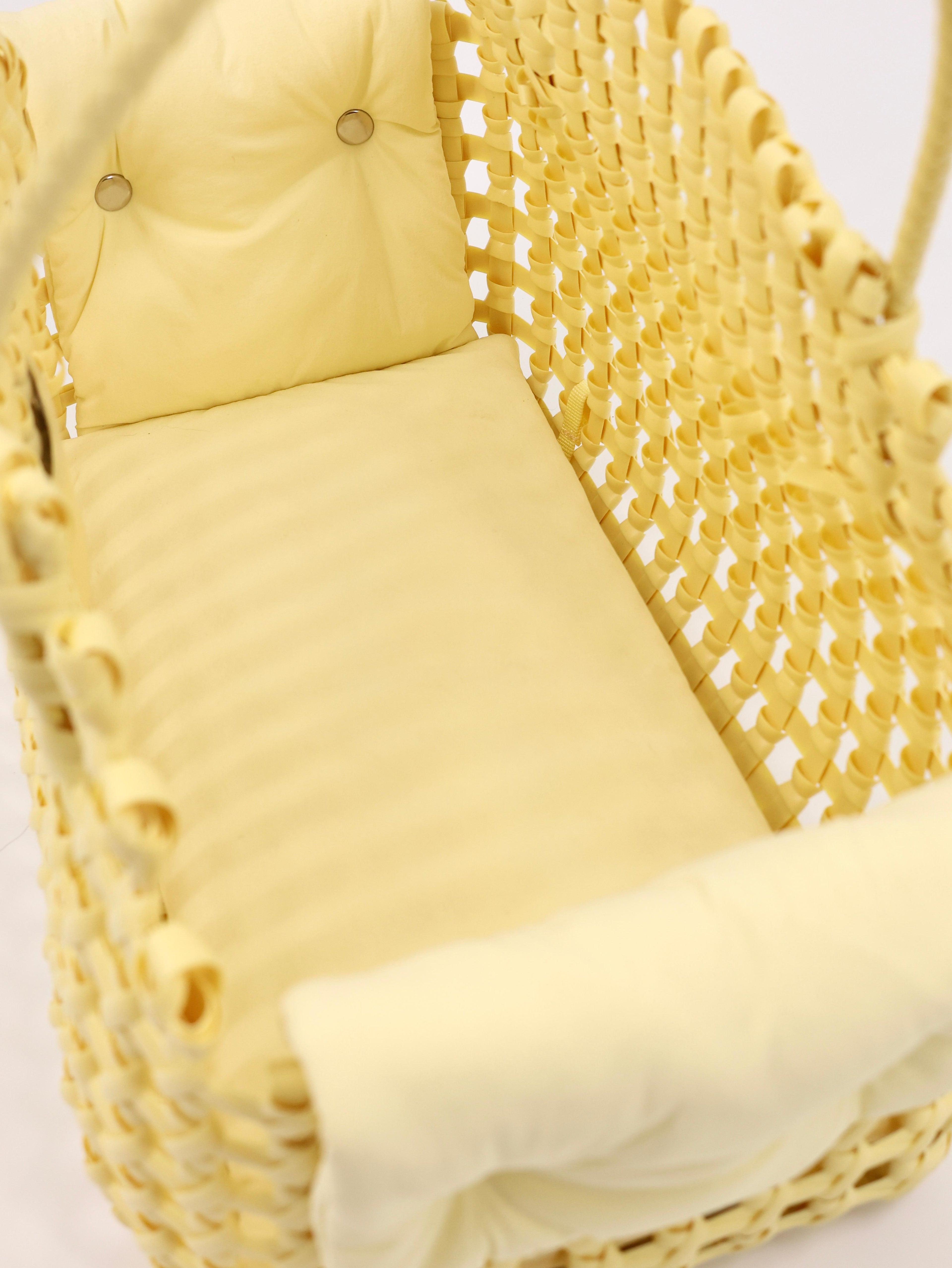 Hand-Woven Tote Bag-Chick Yellow
