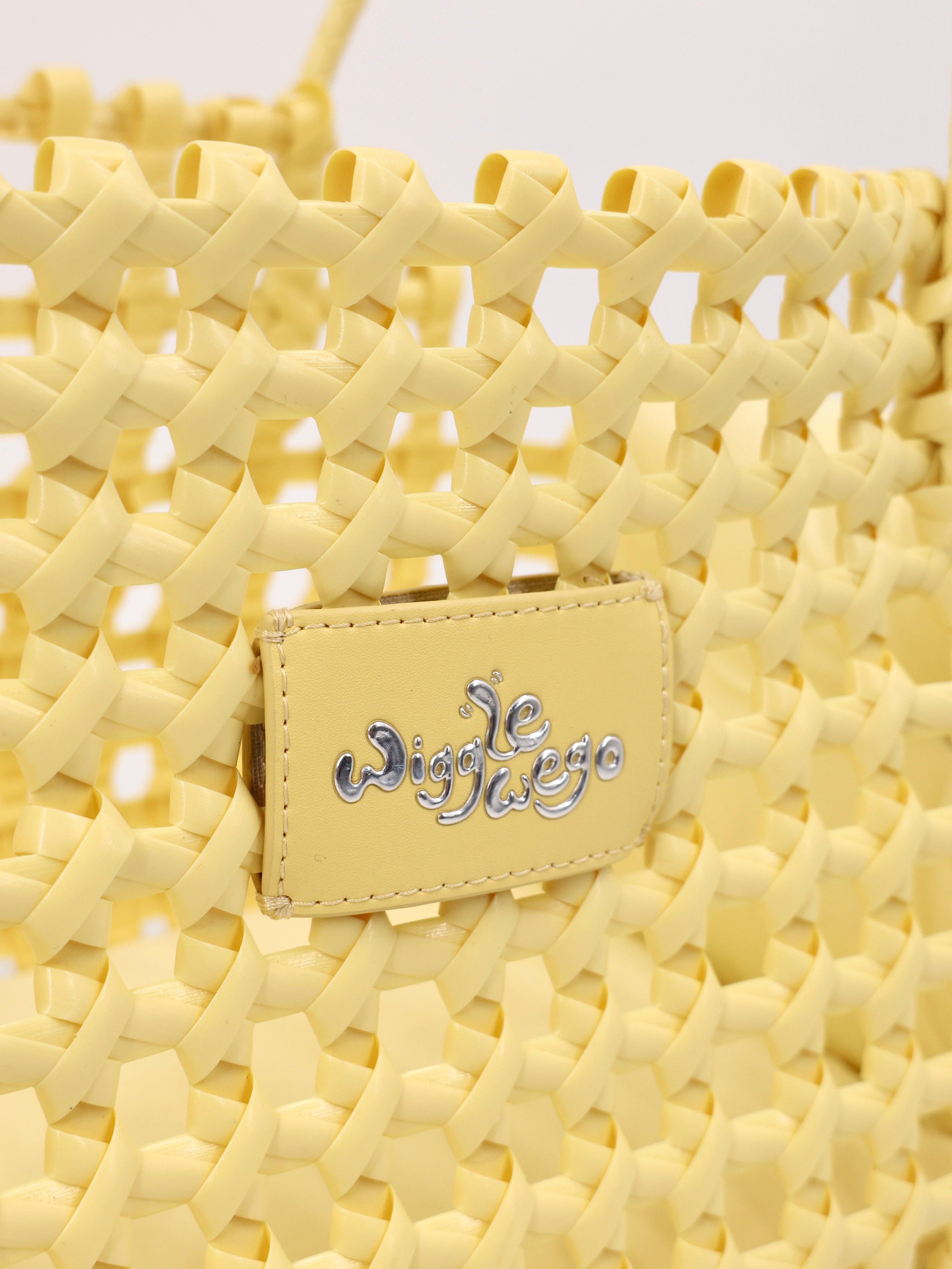 Hand-Woven Tote Bag-Chick Yellow