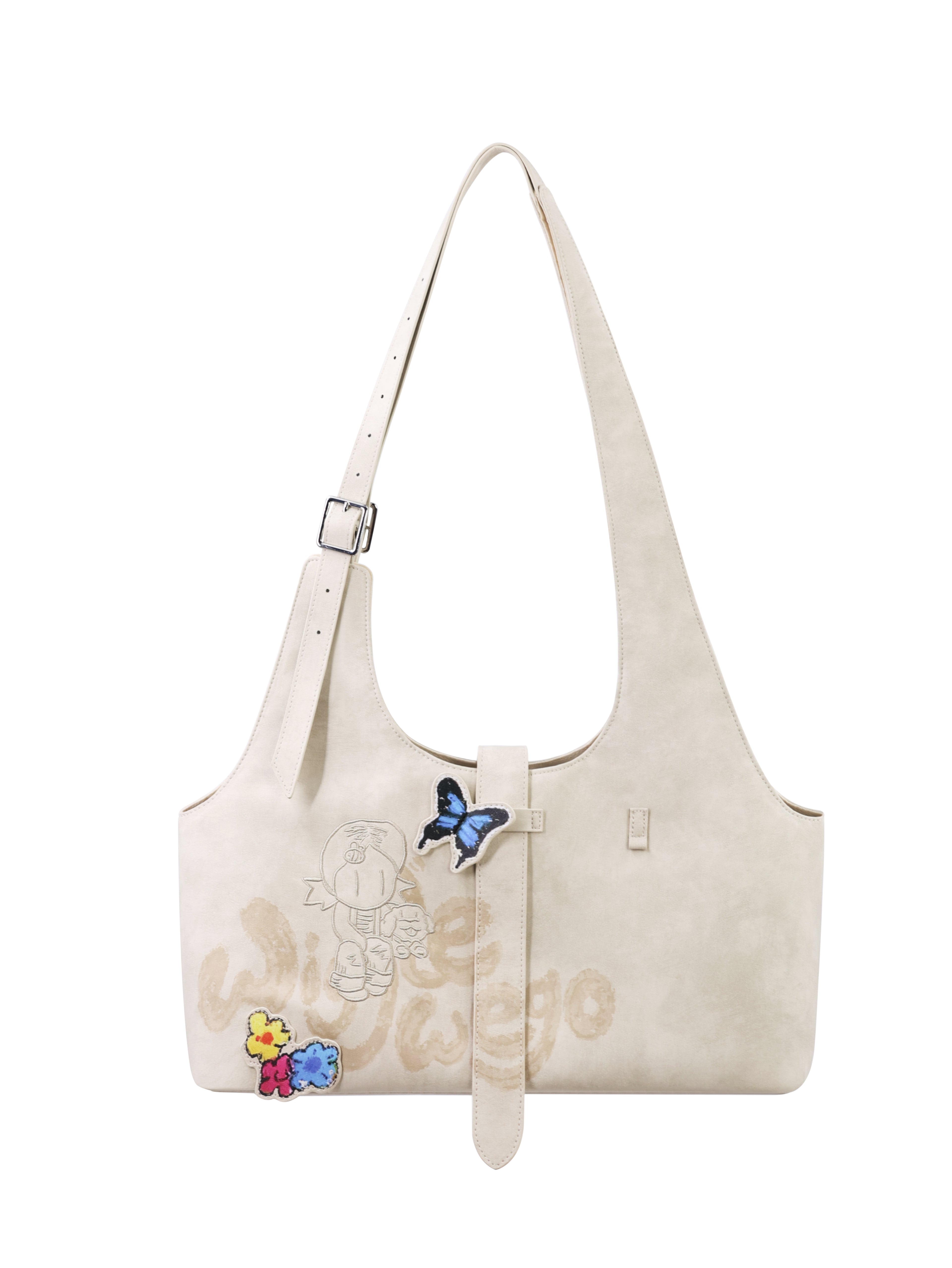 Hobo Bag-Washed White