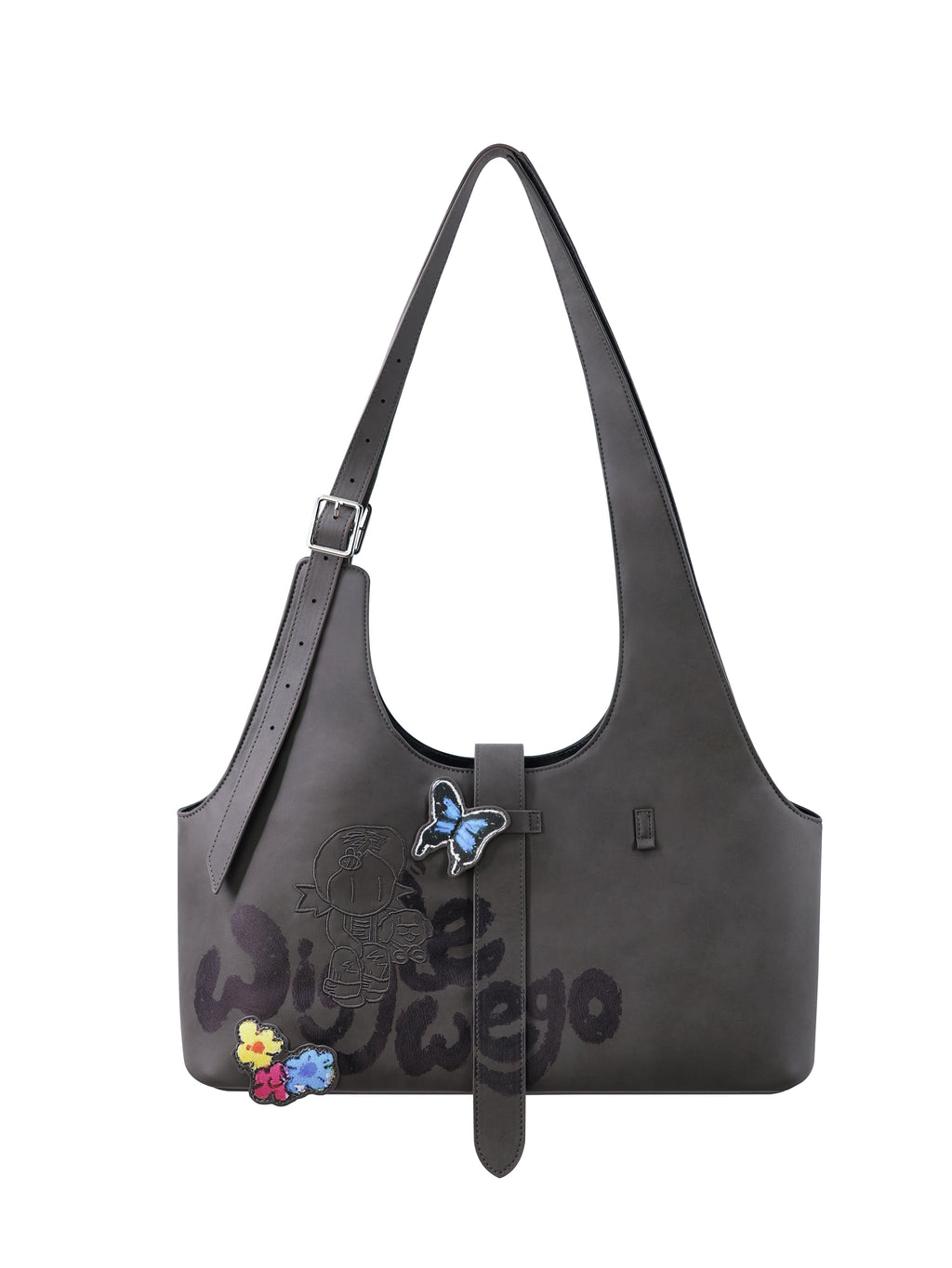 Hobo Bag-Washed Black