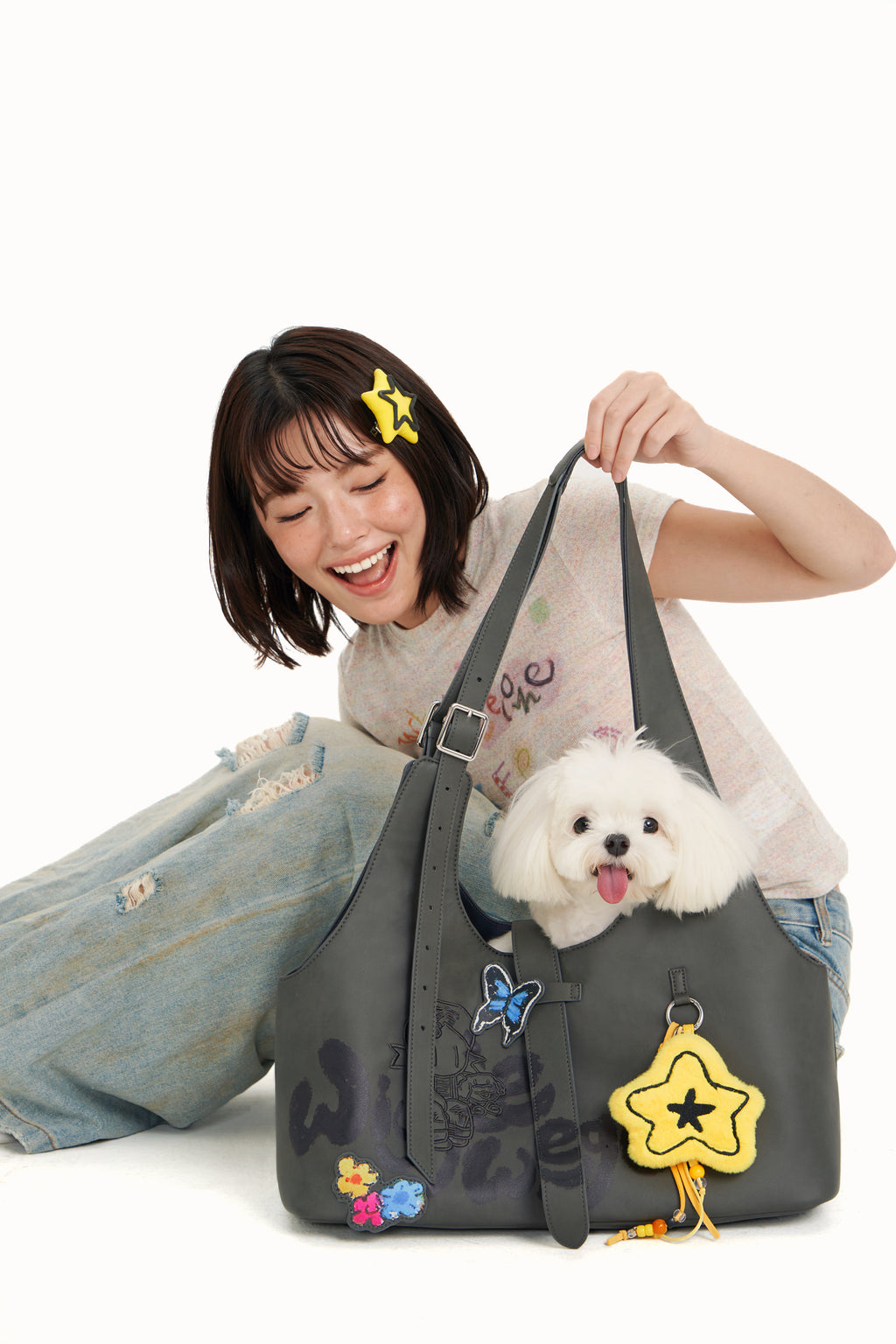 Hobo Bag-Washed Black